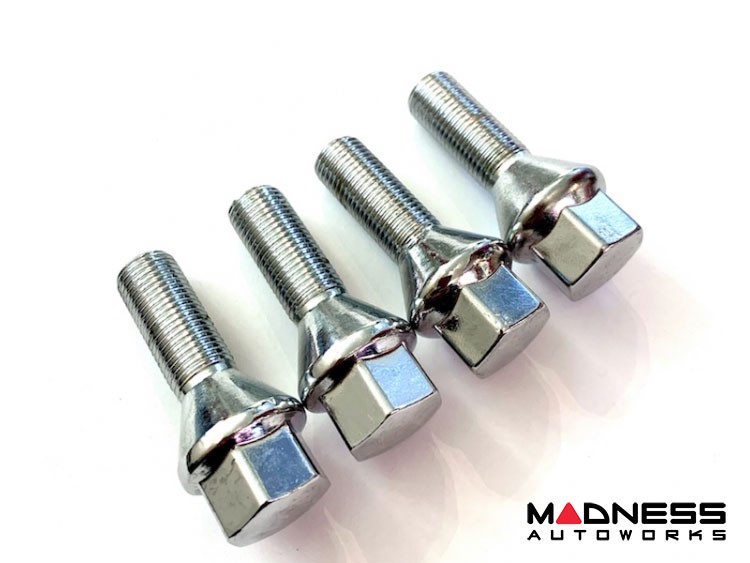 Jeep Renegade Lug Bolt Set Set of 20 M12x1.25 60° Cone Seat Silver